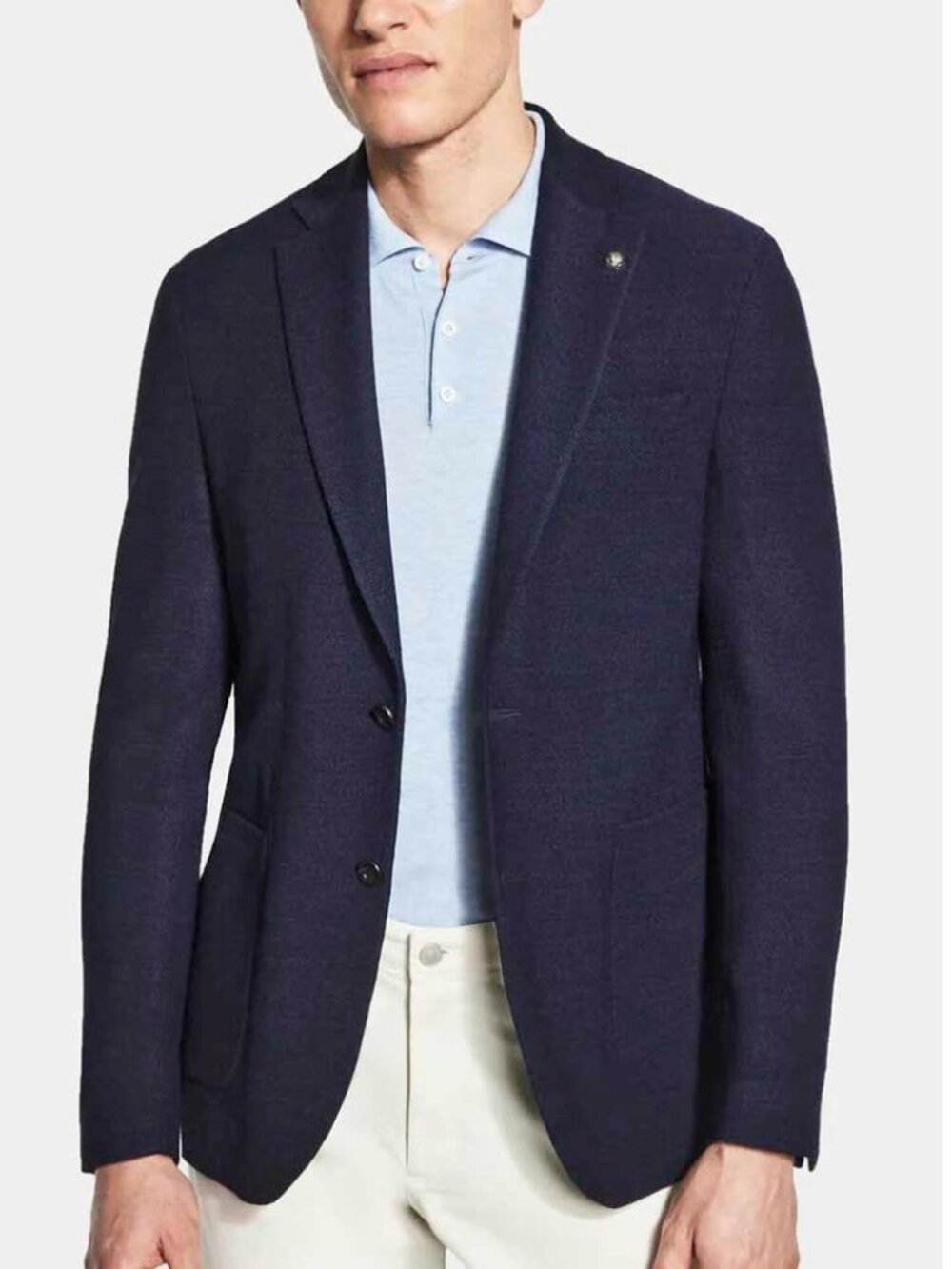Jack Victor Men's Navy COMFORTWEAR Stretch Wool Blazer 40 R